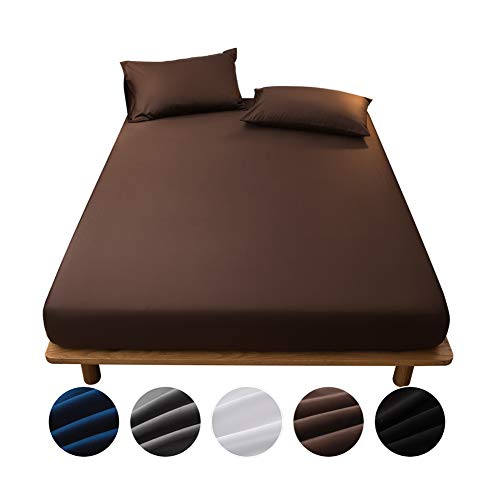 ボックスシーツ 吸水速乾 シーツ ベッドカバー マットレスカバー 抗菌・防臭 （ダブル・140×200cm ブラ..