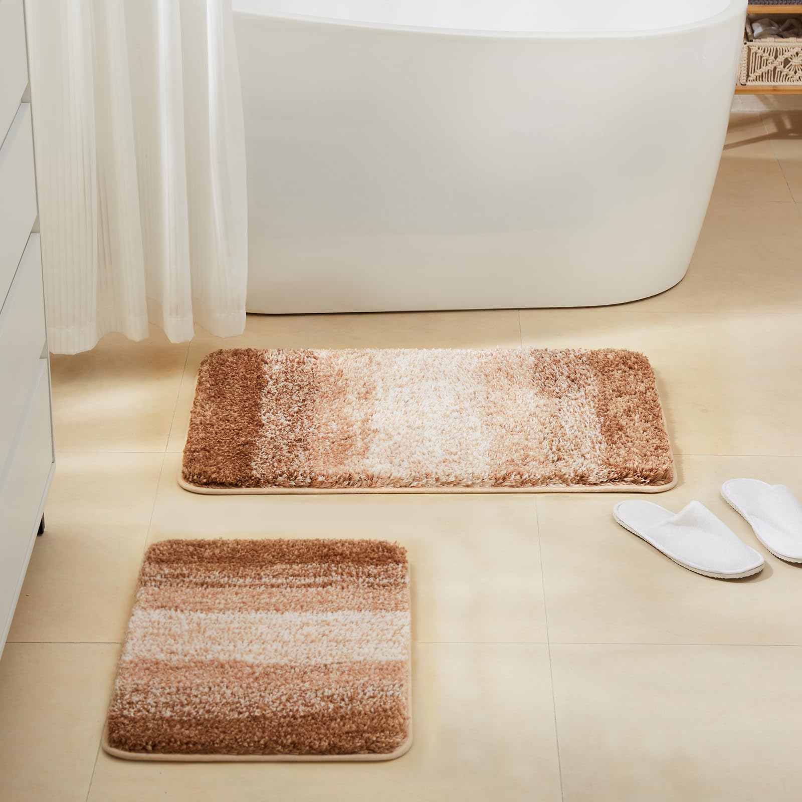 EHMILLY バスマット 大判 速乾 洗える お風呂マット 滑り止め 足拭きマット 吸水 ふわふわ マイクロファイバー 浴室 玄関 洗面所 マ