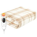 JUUE 電気毛布 敷き 140×80cm 電気敷き毛布 しき毛布 敷き 掛け兼用 5段階温度調節 3H/6H/8H/10H切りタイマー ダニ退