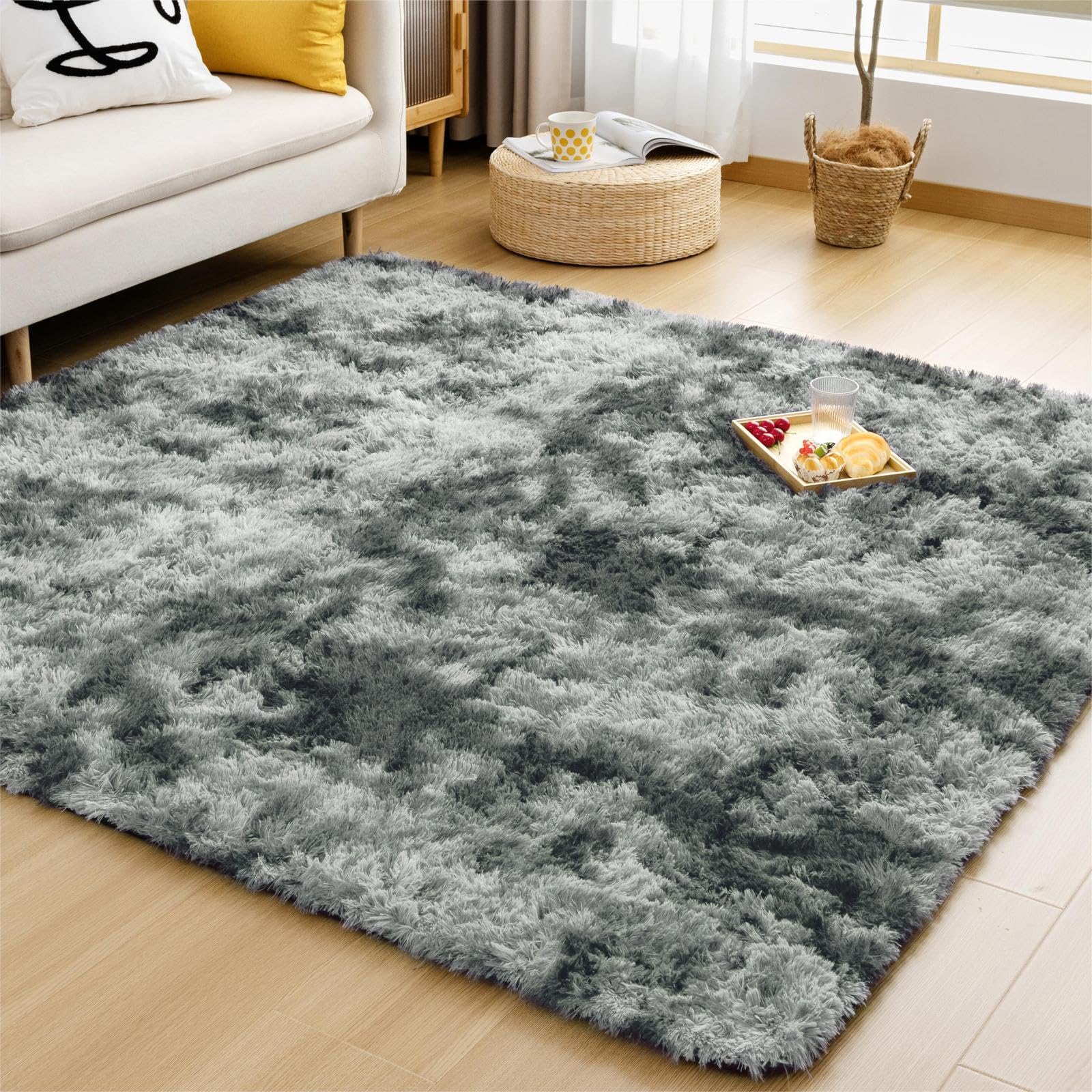 n Deco ラグ カーペット シャギーラグ 長方形 160×200cm 洗えるラグ ラグマット 滑り止め 防音絨毯 ふわっと手触り オールシー