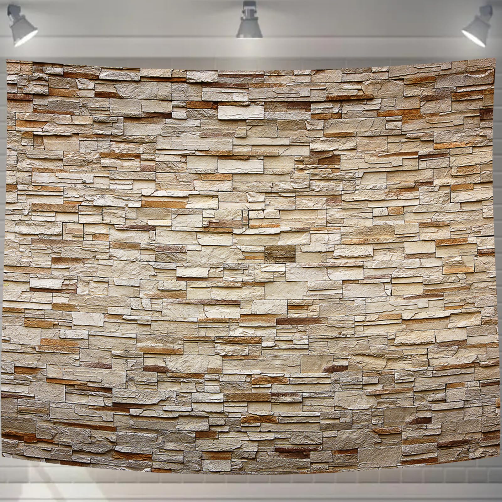 UIU タペストリー レンガ壁 石壁 自然景色 オシャレ 背景 多機能 布ポスター 壁掛け 壁飾り インテリア..