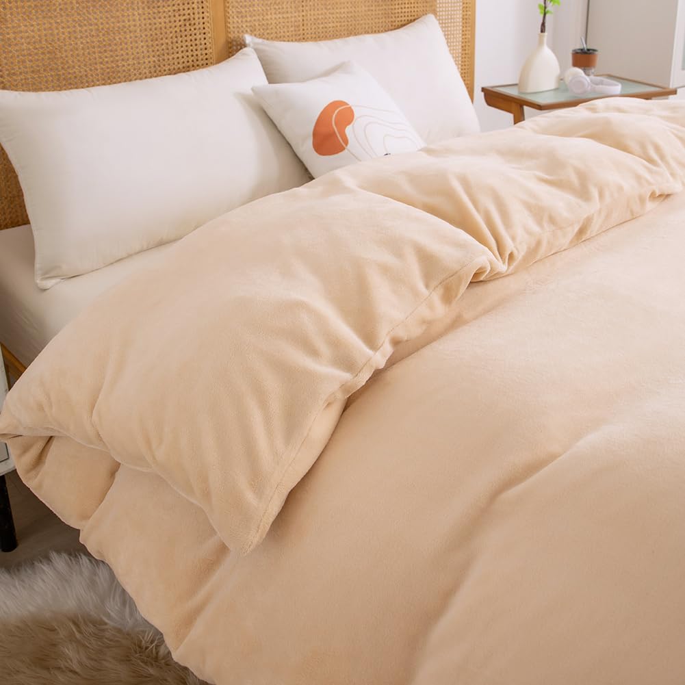 掛け布団カバー シングル 冬 あったか 極細マイクロファイバー もこもこ 厚手 発熱 冬用ふとんカバー フランネル 静電気減少 全開ファスナー