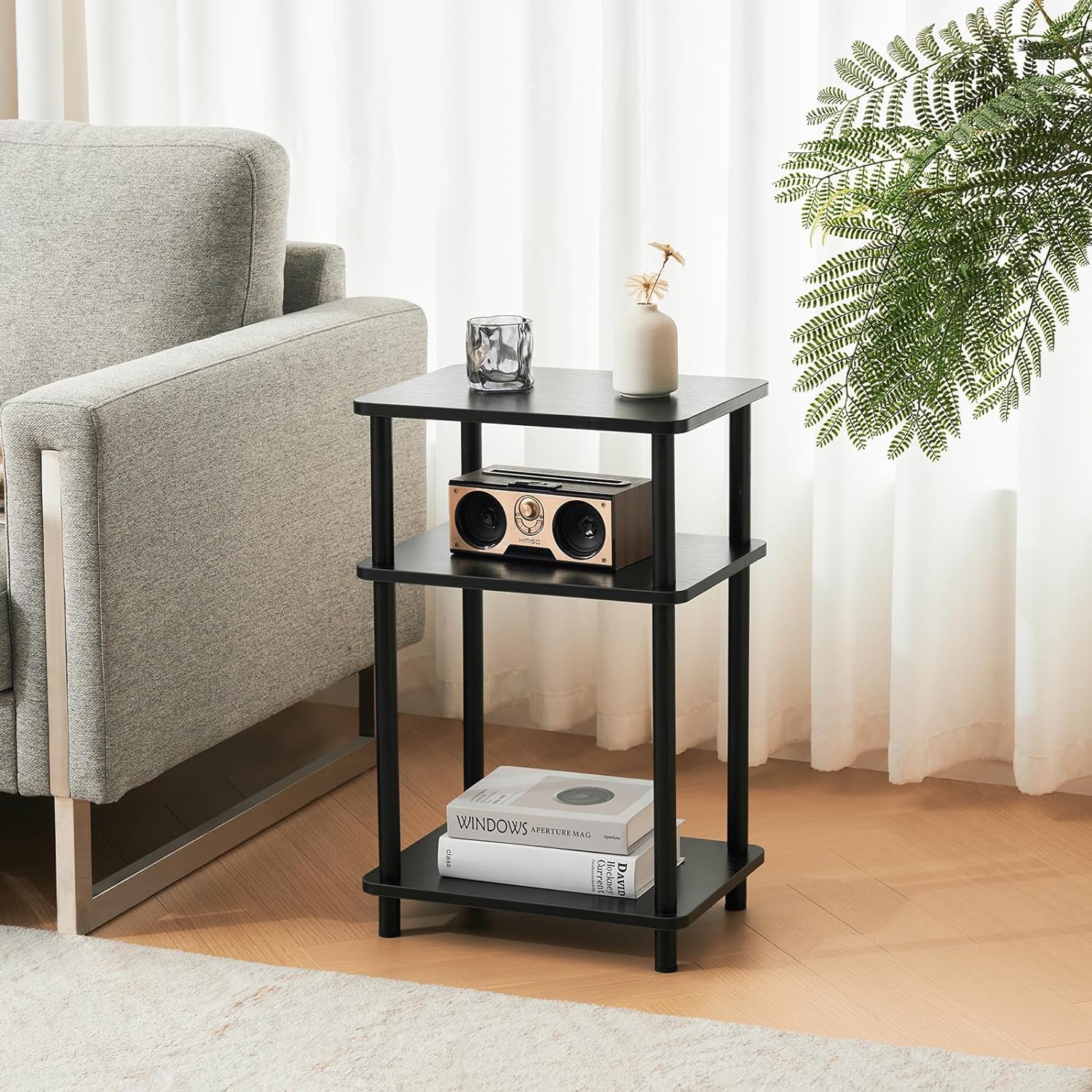 サイドテーブルナイトテーブル天然木...