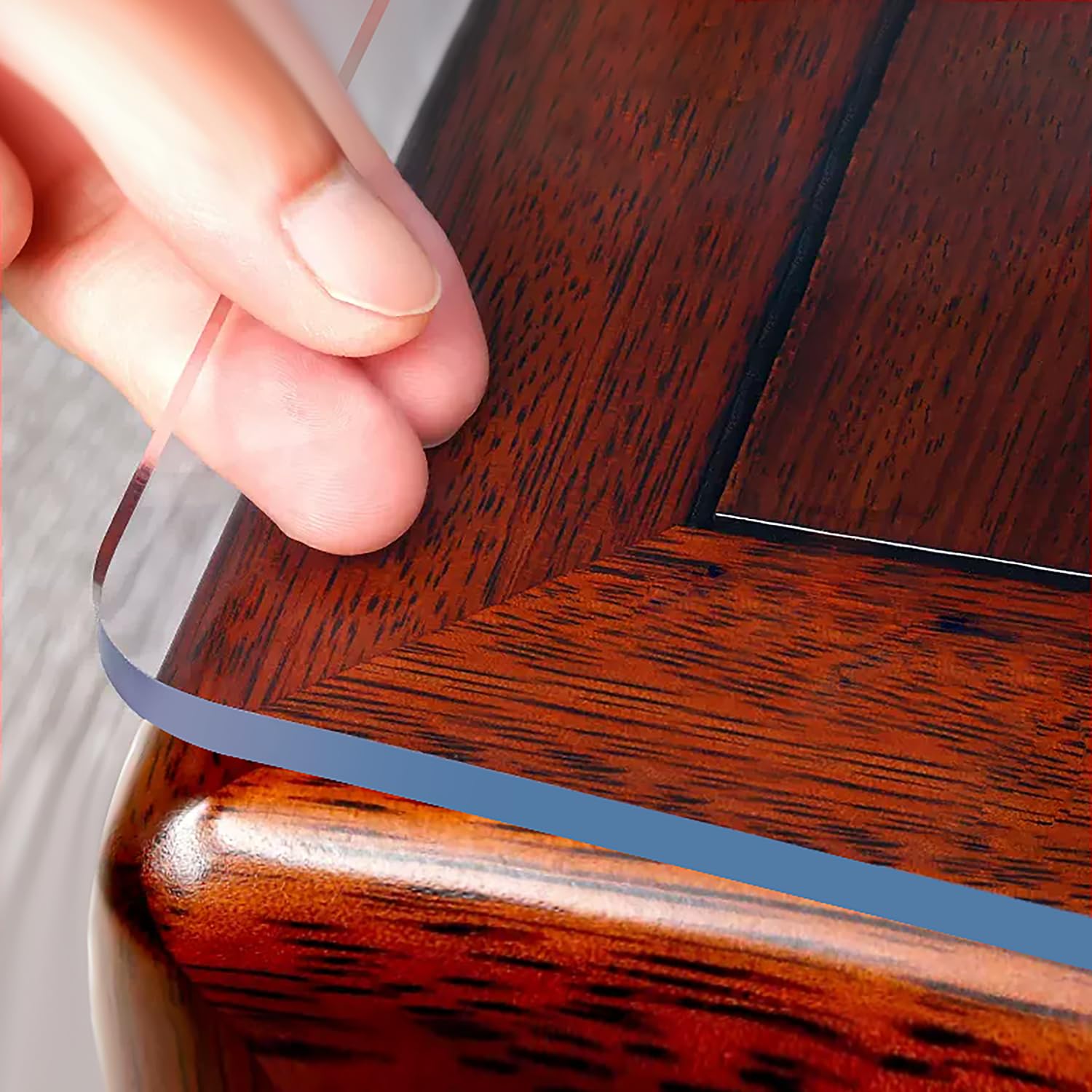 テーブルクロス 透明 デスクマット 50 x 100cm 厚さ2mm V製 透明?布 防塵・防水・耐久 矩形サイズ選択可能，カスタマイズ可能