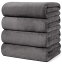 バスタオル即時吸水速乾マイクロファイバーホテル仕様大判65*130cm 4点セット グレー吸水速乾 ふんわり..