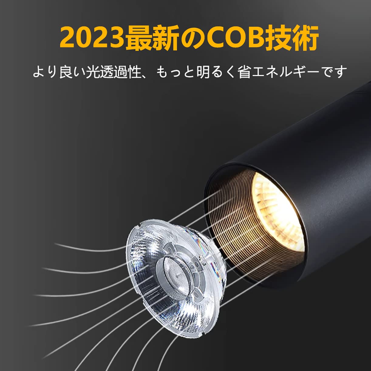 ダクトレールライト ライティングレール用スポットライト ledスポットライト消費電力10W 暖かい光3000K 搭載 大光量1100lm アメリ [2]