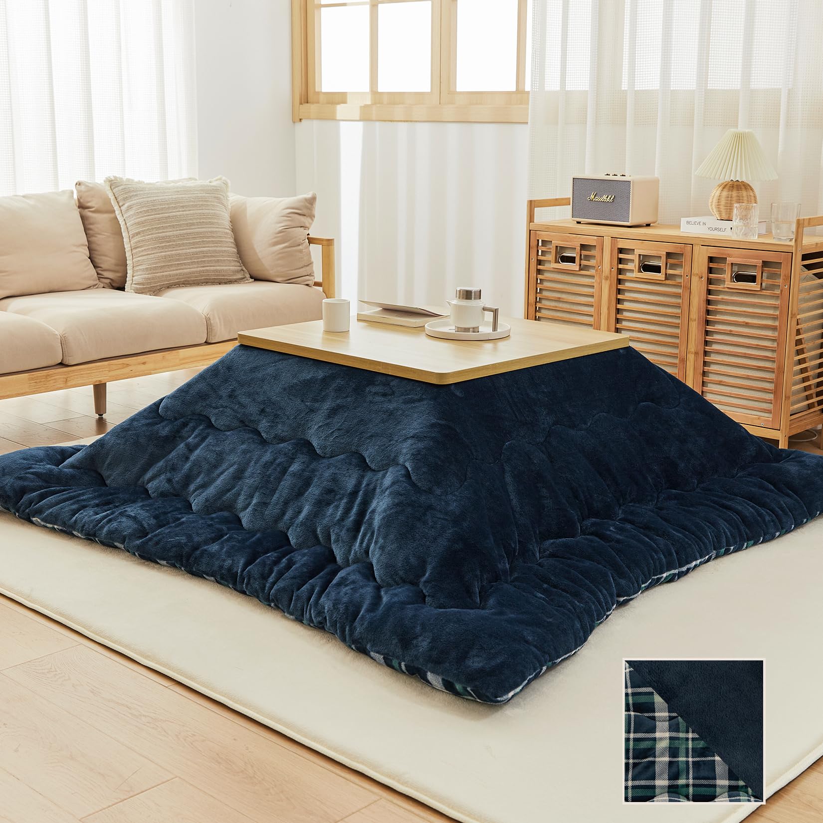 Inoom こたつ布団 長方形 185×235cm コタツ布団 冬用 厚手 こたつ掛布団 単品売り 抗菌防臭 吸湿発熱 ..