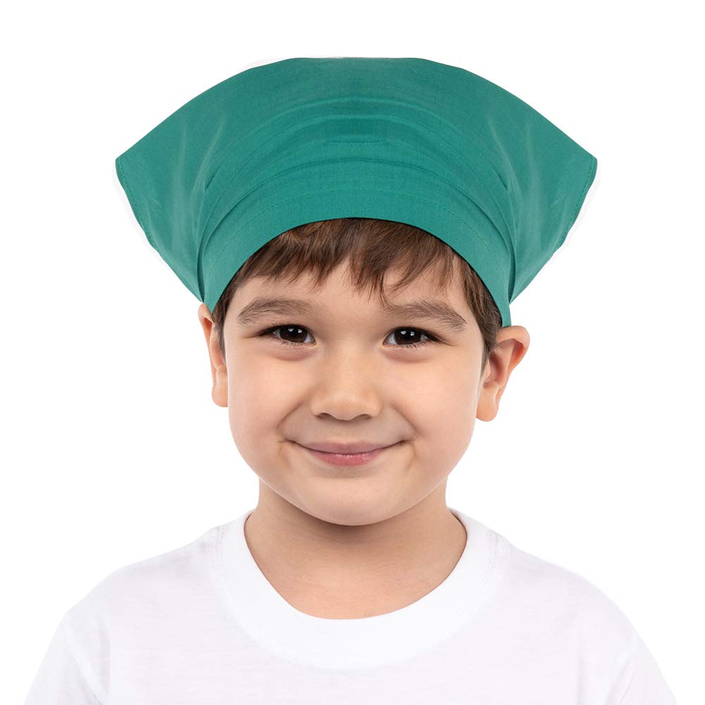 OAKUMARKE 三角巾 こども 子供 キッズ さんかくきん 給食 用 男の子 女の子 マジックテープ 一人でもかぶれる 無地 調理実習 全8