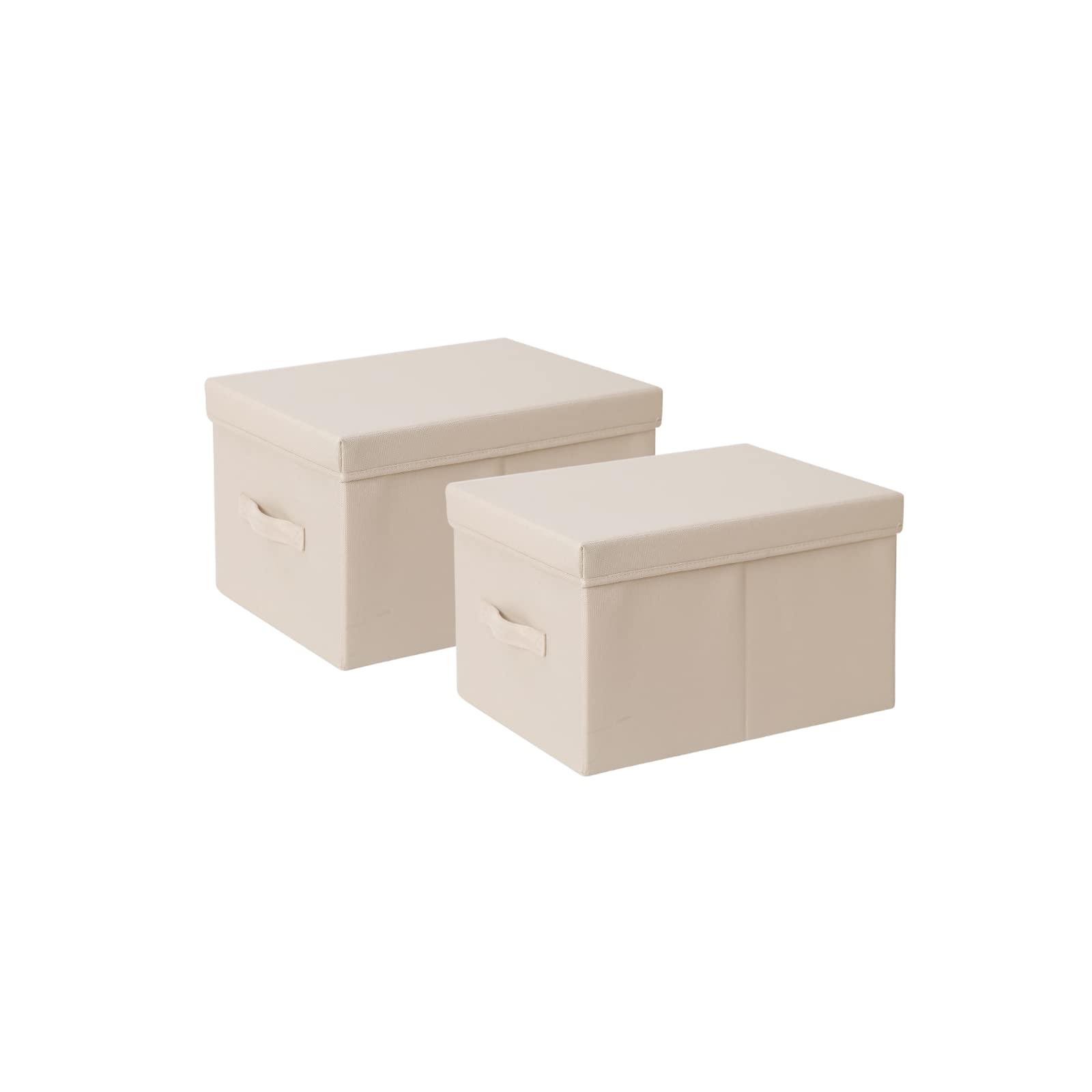 IANZG蓋付き収納ボックス 収納ケース 大容量 衣装ケース 衣類収納 折り畳み 積み重ね 取っ手付き おしゃれ 布製 幅35×奥行28×高さ1