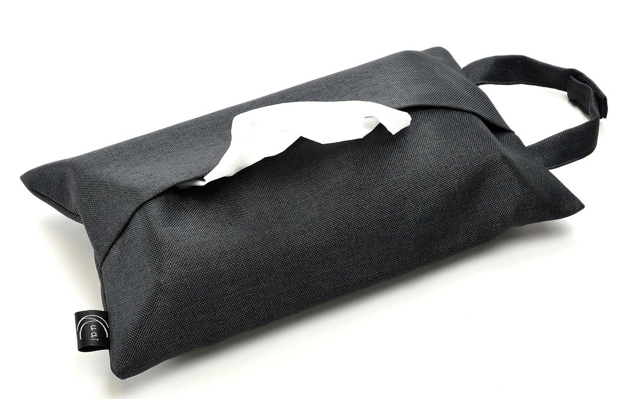 Kai 車用 ティッシュケース ティッシュホルダー ティッシュカバー 撥水 布製 吊り下げ 北欧 キッチン ..