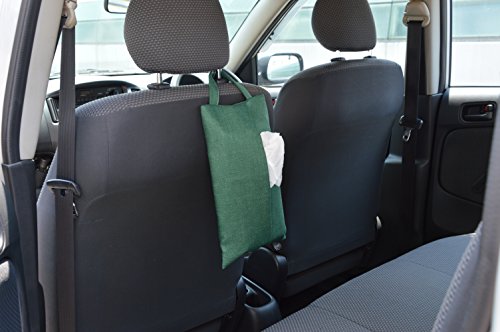 Kai 車用 ティッシュケース ティッシュホルダー ティッシュカバー 撥水 布製 吊り下げ 北欧 キッチン 壁掛け カラバリ おしゃれ 便利 収 [2]