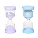 Bicoozz サンドタイマー 15分/30分 砂時計 2個セット 砂タイマー ゲーム キッチン 料理 お風呂用 インテリアタイマー ホーム オ