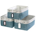 caFm 収納ボックス 収納バスケット 収納かご 3個セット 折り畳み式 幅35*奥行25*高さ17cm ランドリーバスケット ストレージバスケ