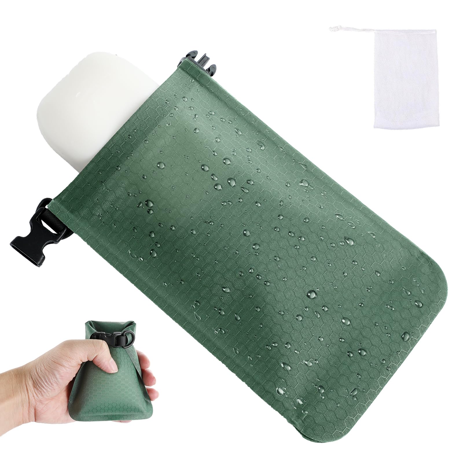 石鹸ケース 持ち運び 石鹸入れ 石鹸箱 日本品質認証獲得 ミニ 携帯用 ジム 温泉 旅行 便利グッズ グリーン 17×13