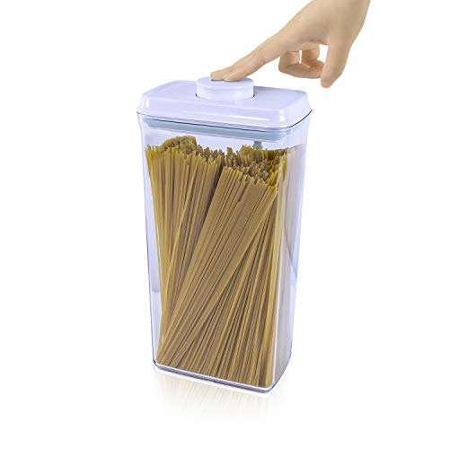 ihewie Bop（1点 パスタ／シリアル用）密閉式食品保存容器 メカニカルシリコーン密閉缶 BAフリー・積み重ね可能 約3200m