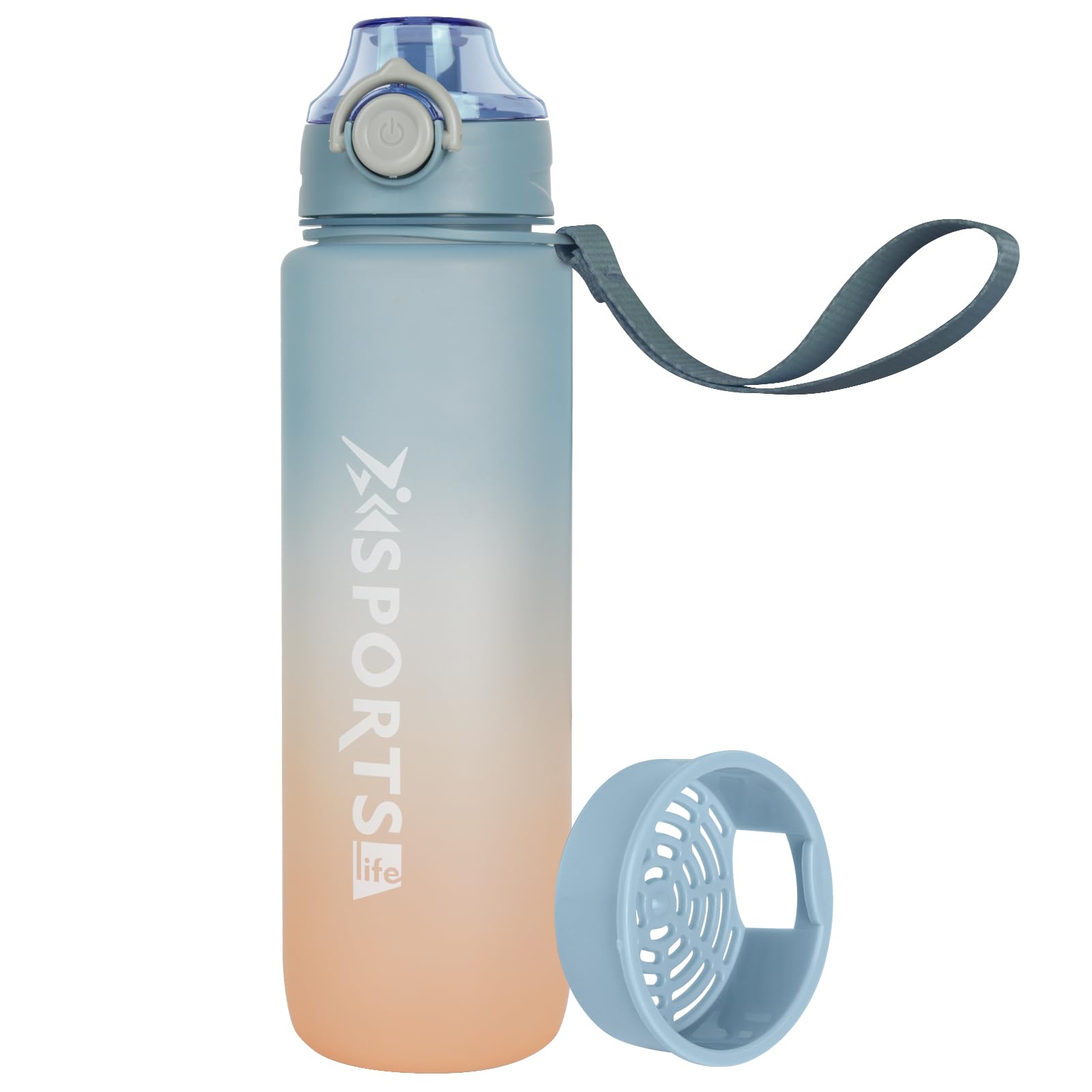 QiExt ボトル 水筒 1リットル 大容量 BAフリー 耐冷耐熱 1000ml 超軽量 漏れ防止 携帯便利 容量表示 ジム スポーツ ウォー