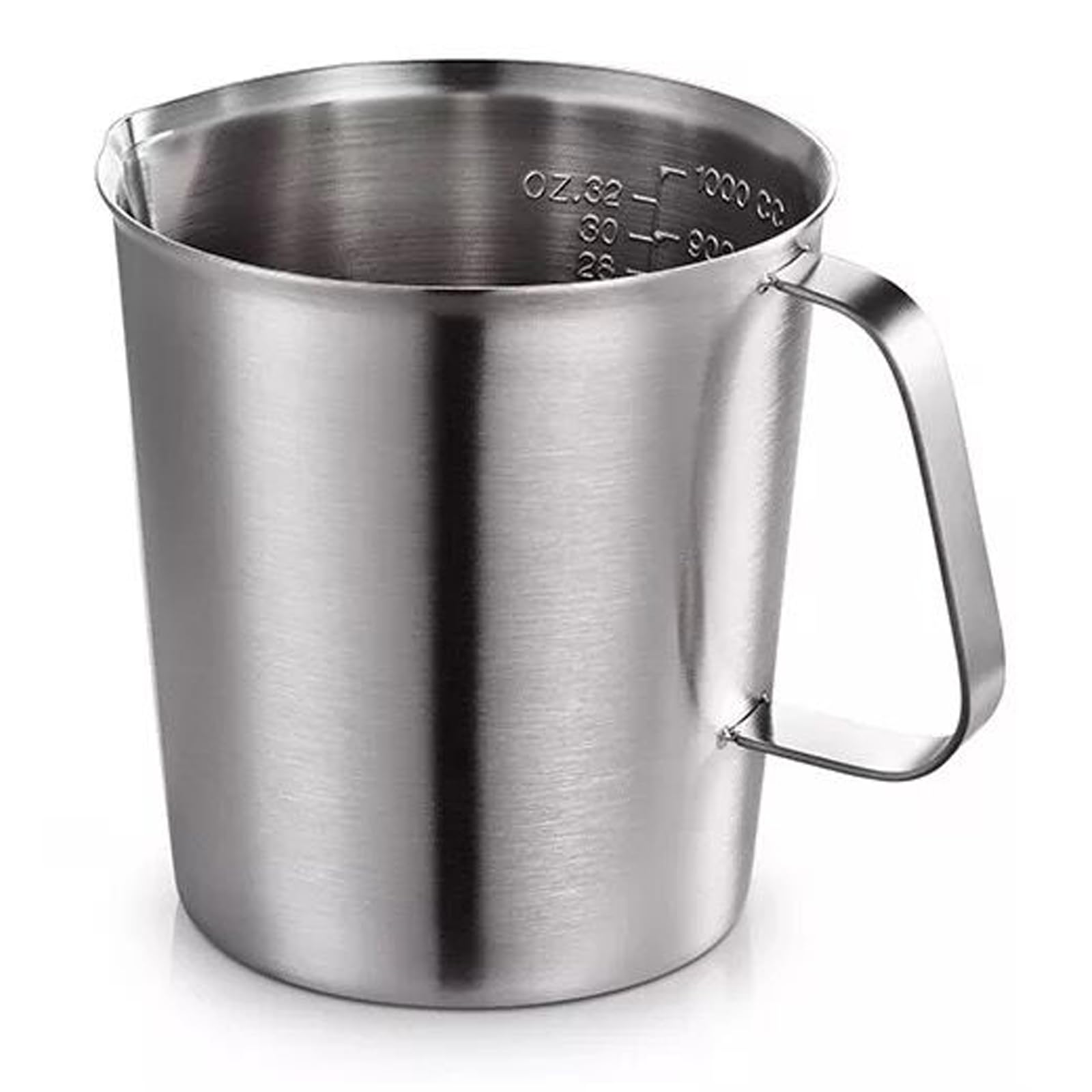 Rakuten - WOMX 計量カップ ステンレス304 目盛り付き 耐熱 量杯 500~2000ml 大容量 泡立てカップ スケール コーヒーでしょう ミルクテ