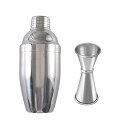 カクテルシェイカー 500ml 0.8mm肉厚カップ本体 メジャーカップ 30ml 45ml 目盛り付き 計量カップ バースプーン 20cm マ