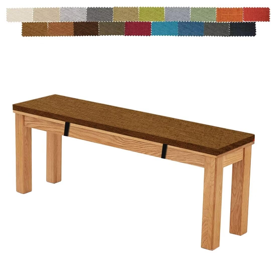 Firsttry ダイニングベンチ クッション 椅子用 長座布団 130*35*5 高密度メモリーフォーム 高反発 カバ..