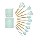 shumeifan キッチンツールセット シリコン 調理器具 13点セット フライ返し おたま トング 泡立て器 スパチュラ スプーン レードル(3)