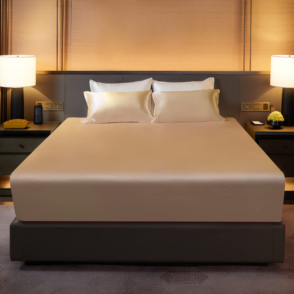 シルクシーツ ボックスシーツ シルク100％ オールシーズン 静電気防止 抗菌防臭 肌に優しい 寝癖軽減 ..