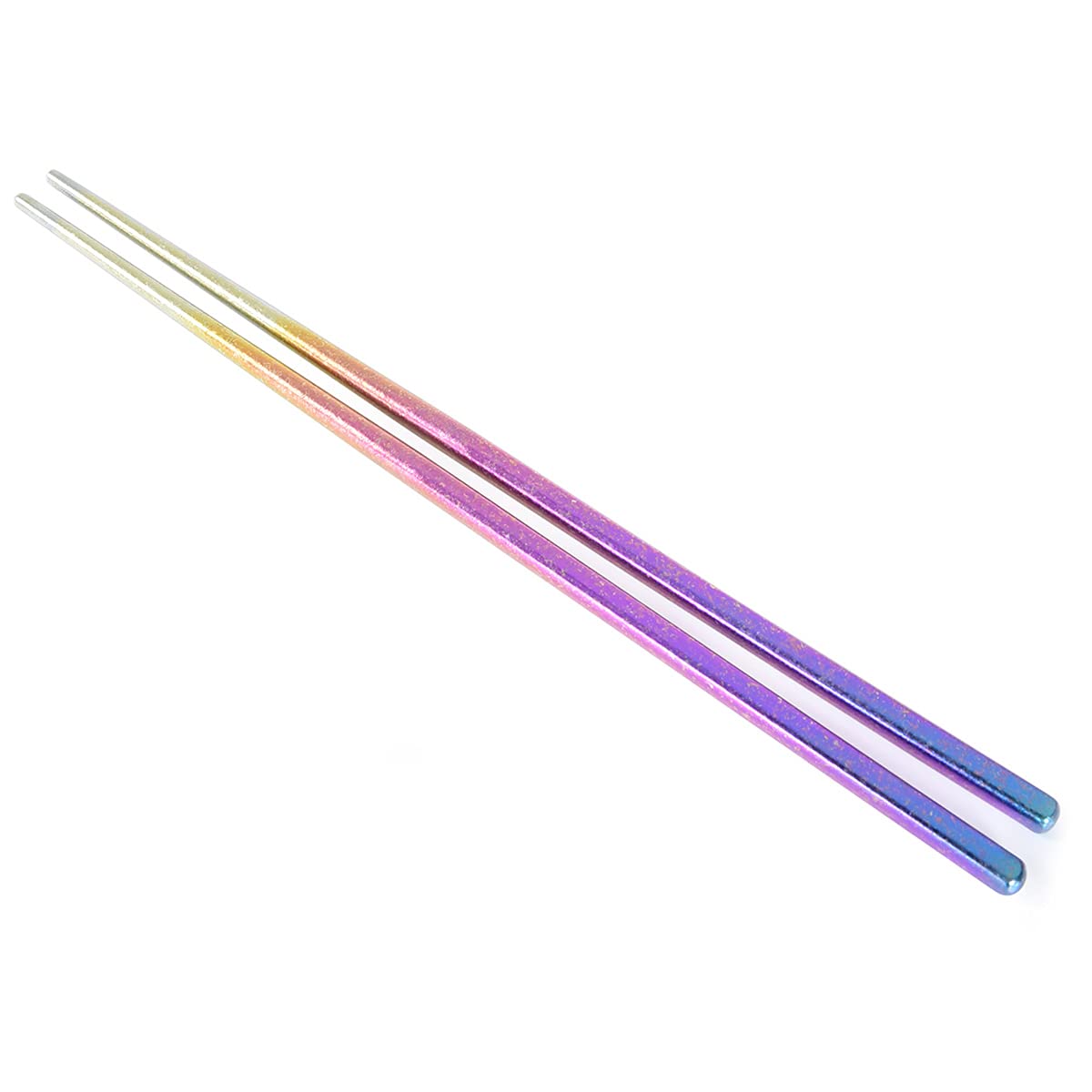Voyae チタン 箸 キャンピングチタン箸 角箸 箸 カラーチタン 超軽量 収納袋付き 虹色 Ti1005T(4.0)