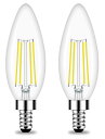 E12 口金 全方向 シャンデリア電球 4W 40W形相当 口金直径12mm 35 昼光色 6000K 日本認証済 2個入り