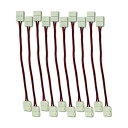 10本セット LEDテープ 延長用ケーブル コネクタ 8mm 3528 SMD 単色用 半田付け不要 8mm 単色用延長ケーブルコネクタ