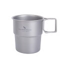Voyae チタンマグカップ 250ml カップ チタン 軽量 頑丈 直火 シングルマグ 折りたたみハンドル付き スタッキングマグ 登山 コッ