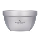 Voyae チタンお茶碗 二重層 500ml ダブルボウル 子供用 大人用 ラーメン鉢 ご飯お椀 スープ ライスボウル 耐熱 軽量 チタン食器
