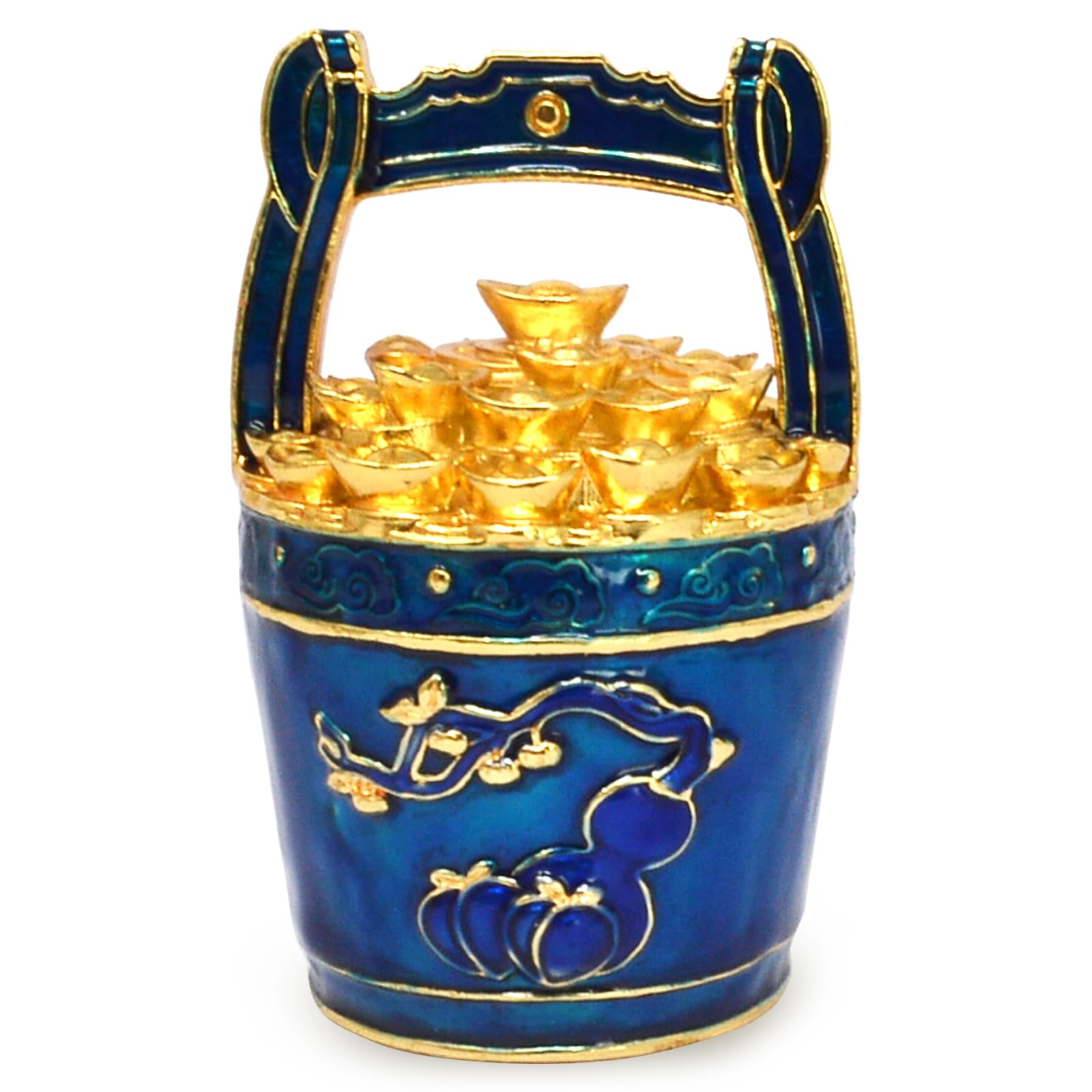 置き物 風水 風水グッズ 瓢箪 装飾小物 アクセサリ バケツ ホーム飾り オフィス 金運 家庭 ブルー