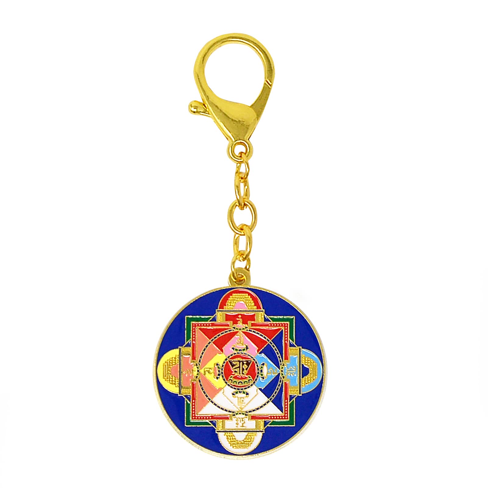 風水 fenshui 風水 抗嫉妬 菩薩 お守り 鏡 キーホルダー キーチェーン