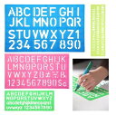 テンプレート 英数字レター テンプレート4枚セットDIY絵画塗装道具 大文字 アルファベット 数字 描画 テンプレート 製図用 定規ステンシル