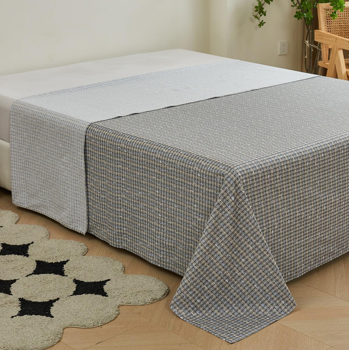 フラットシーツ ダブル 220x250cm 綿100% 敷きシーツ ベッドシーツ マットレスカバ...