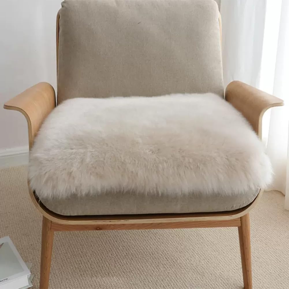 MI ムートンクッション 天然ムートン 長毛 シートクッション 車席ムートン 椅子ムートン ソファームー..