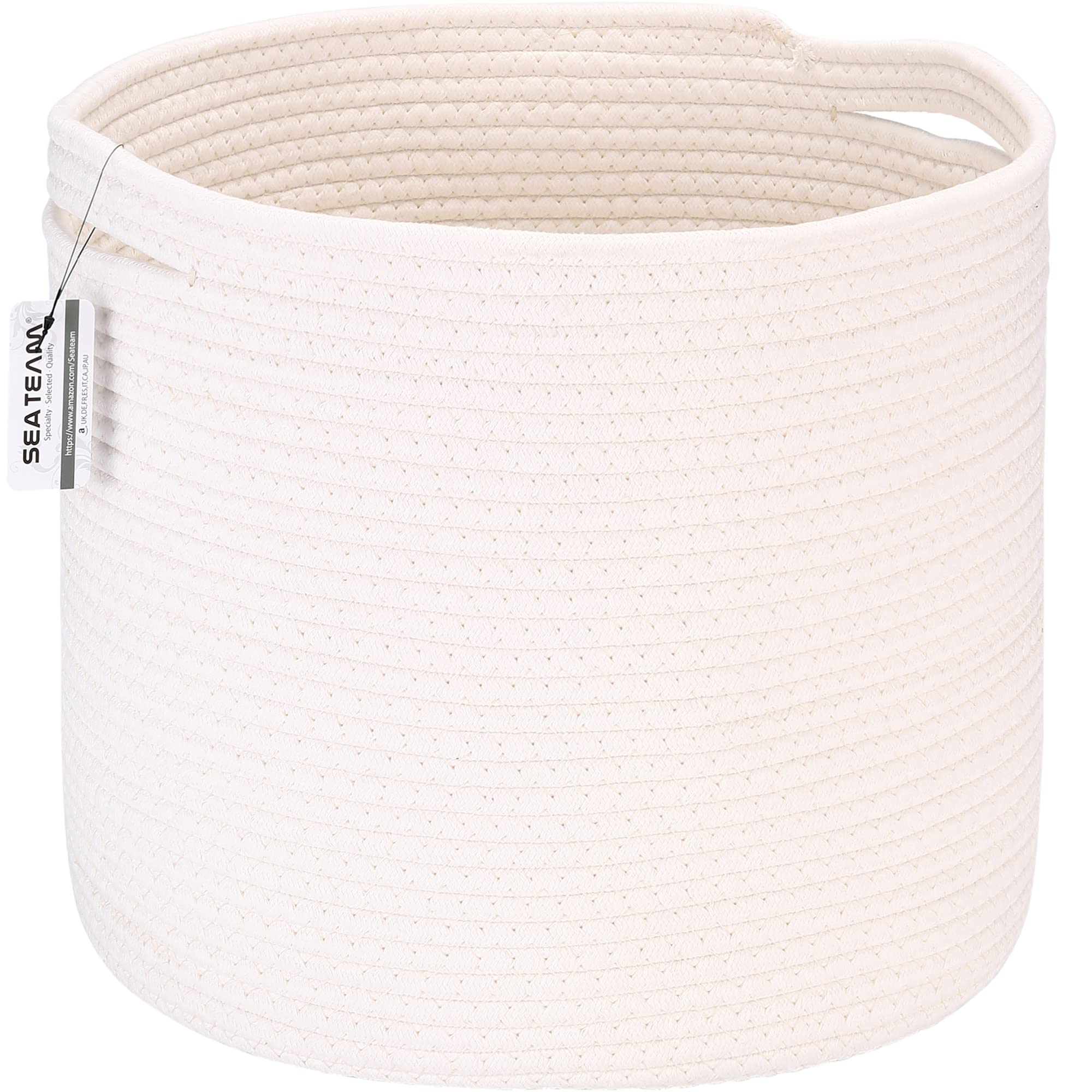 Team コットンロープ 収納バスケット 衣類 収納 バスケット ランドリー バスケット 収納かご インテリア バスケッ 物入れ 洋服 鉢カバ