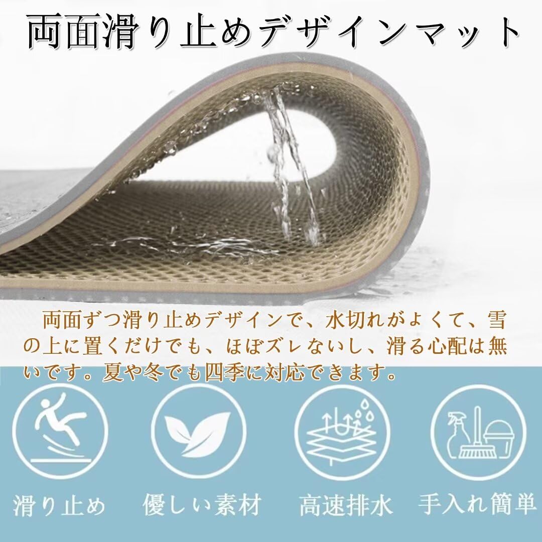 滑り止めマット 屋外 ゴムマット 歩行滑り止めマット 透水マット 穴あき 1枚に2つ色付き 厚さ5mm 自由DIY 業務用 家庭用 保育園・店 [3]
