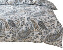 掛けふとんカバー キング 230x210cm 綿100% リバーシブル 掛けカバー エレガント カシューナッツ花柄 おしゃれ 速乾 通気 単品売