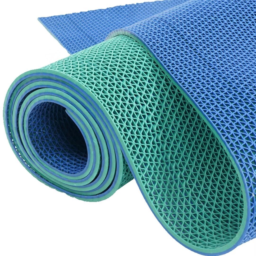 滑り止めマット 屋外 ゴムマット 歩行滑り止めマット 透水マット 穴あき 1枚に2つ色付き 厚さ5mm 自由DIY 業務用 家庭用 保育園・店