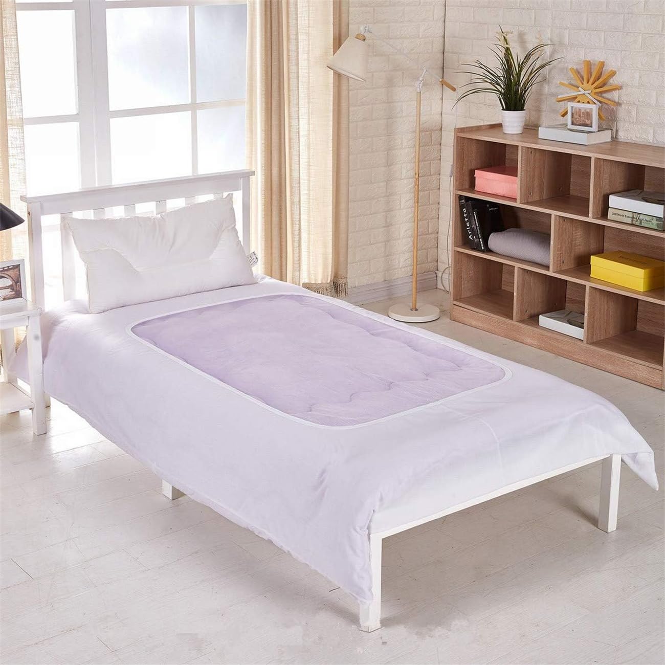 SOROS 掛け布団カバー 白ネットカバー掛カバー シングル ポリエステル100% 水洗可 快適で速乾性が高い 150 x 200cm ホワイト