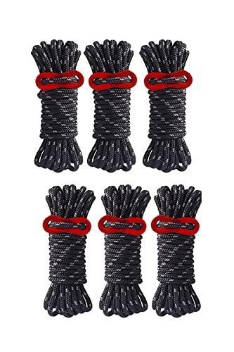 テントロープ 4mm * 4m 耐荷重200KG ガイロープ パラコード ロープ ガイライン タープロープ 反射材 自..