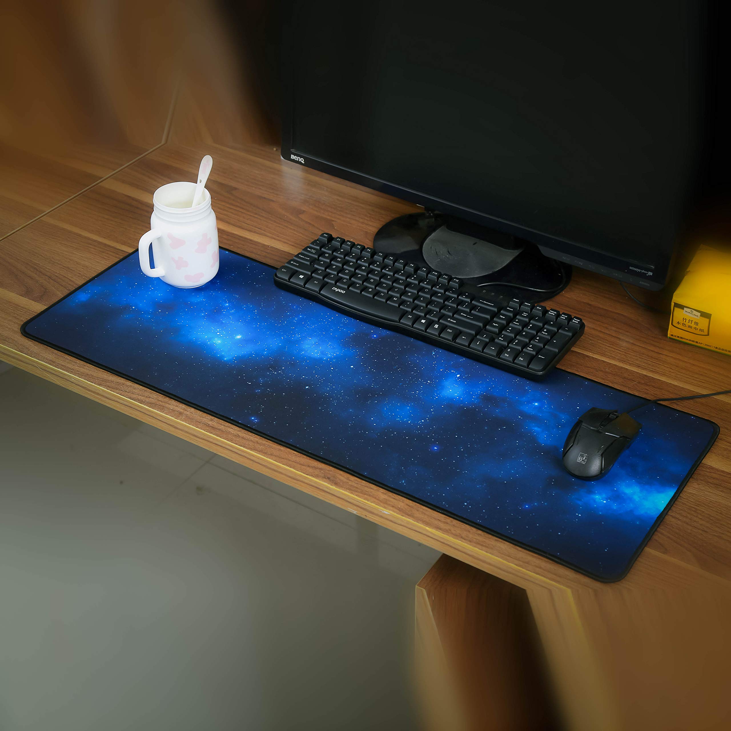 kela マウスパッド 大型 ゲーミングマウスパッド 防水 滑り止め キーボードパッド オフィス 布製 レーザー&光学式マウス適用（80cm×3