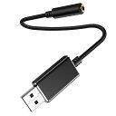 B to 3.5mm オーディオケーブル サウンドカード Bポート3極(TRS)/4極(TRRS) オーディオインターフェース 3.5mmミニジ