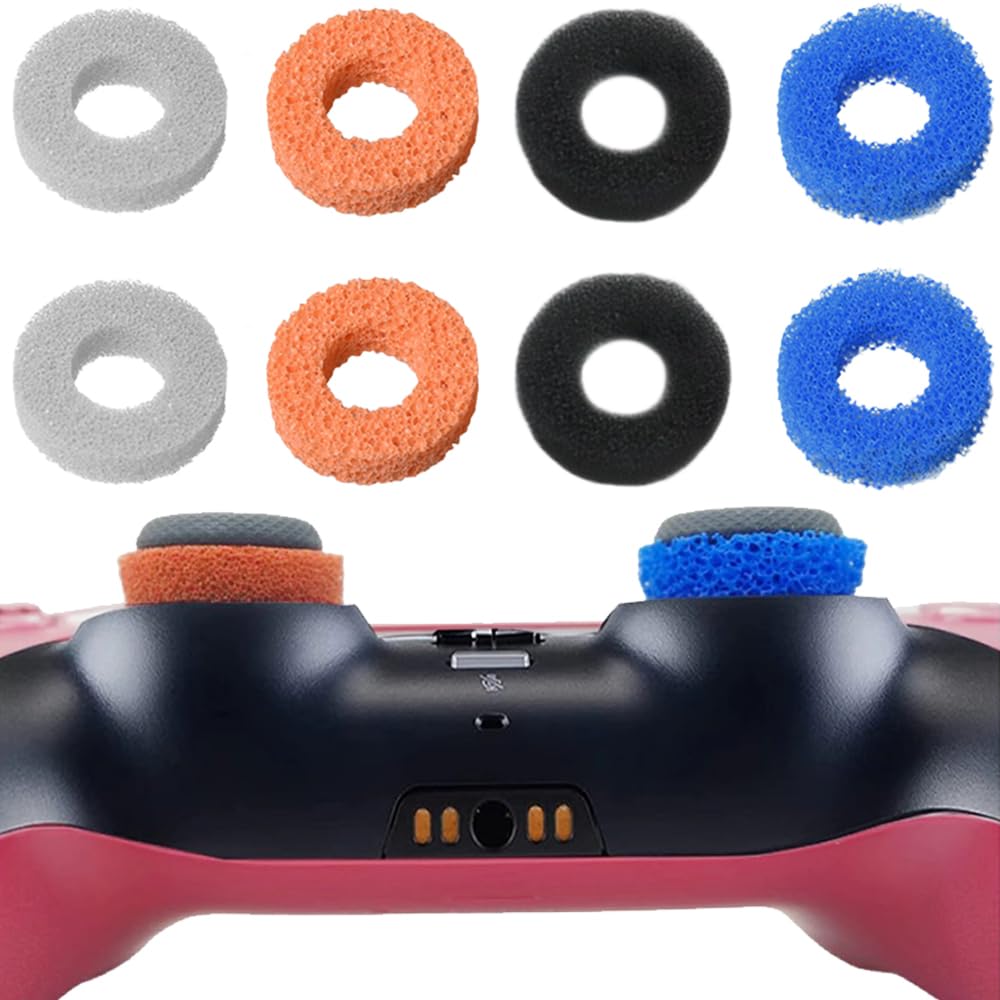 グリップカバー グリップスポンジ ロッカーカバー 補助リング 使用感向上 漂流防止 振動低減 S5/XBOX/SWITHゲームパッドに最適 4色