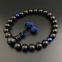LOT 妙|蓮|花 数珠 男性用 黒檀 黒オニキス 虎目石 22玉 念珠 正絹2色房 数珠袋付き 略式数珠 高級 数珠 葬儀 葬式 男性用 法