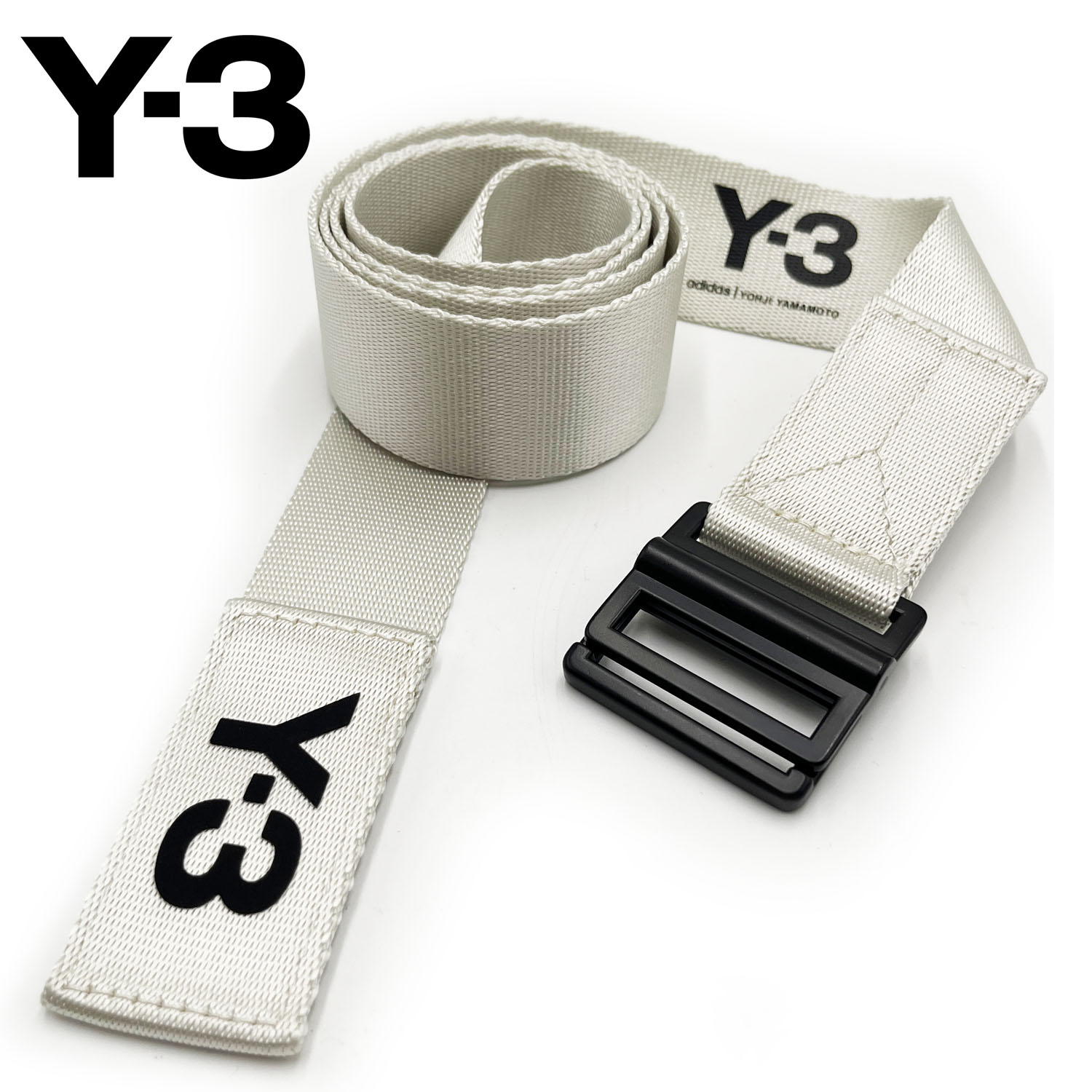 Y-3 yohji yamamoto adidas ワイスリー Y-3 CL L BELT H63102 ベルト 3stripes メンズ レディース 男女兼用 帽子 プレゼント Black TALC アイボリー ホワイト メタルバックル