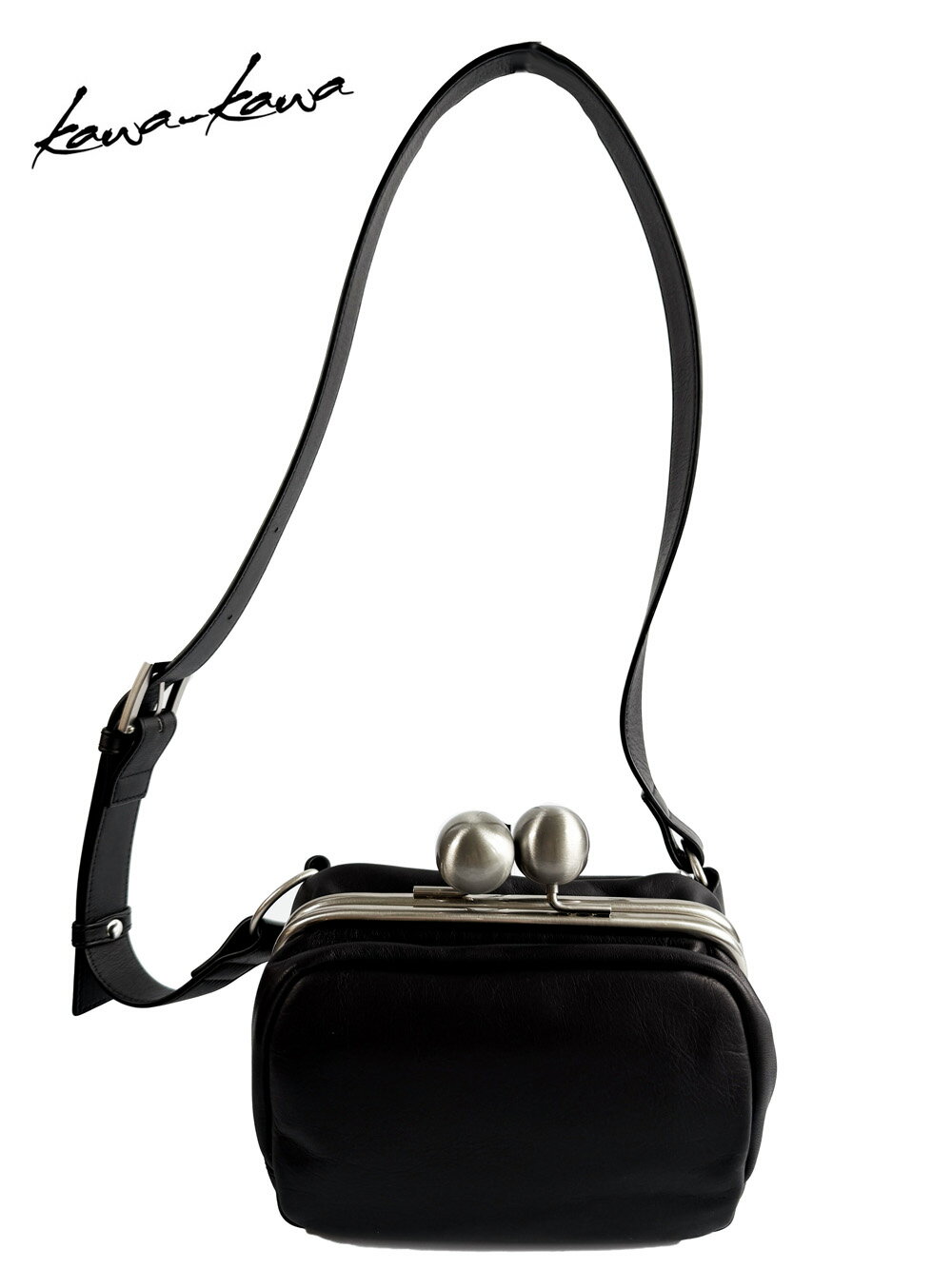 正規新品 kawa-kawa カワカワ kawakawa 日本製 MADE IN JAPAN 天然皮革 ショルダー【kawa-kawa公式】 レディース 軽量 本革 上質 ハンドバッグ がま口 肩掛け 通勤 シンプル オールシーズン 黒 日本製 ブランド kuchigane BK1510