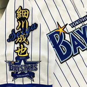 納期注意【横浜DeNAベイスターズ 刺繍ワッペン 細川 ネーム】細川成也/ユニフォーム/優勝/プロ野球/刺繍/刺しゅう/ワッペン/クリスマス/