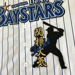 納期注意【横浜DeNAベイスターズ 刺繍ワッペン 関根 ネーム付シルエット】関根大気/ユニフォーム/プロ野球/刺繍/刺しゅう/ワッペン/クリスマス/