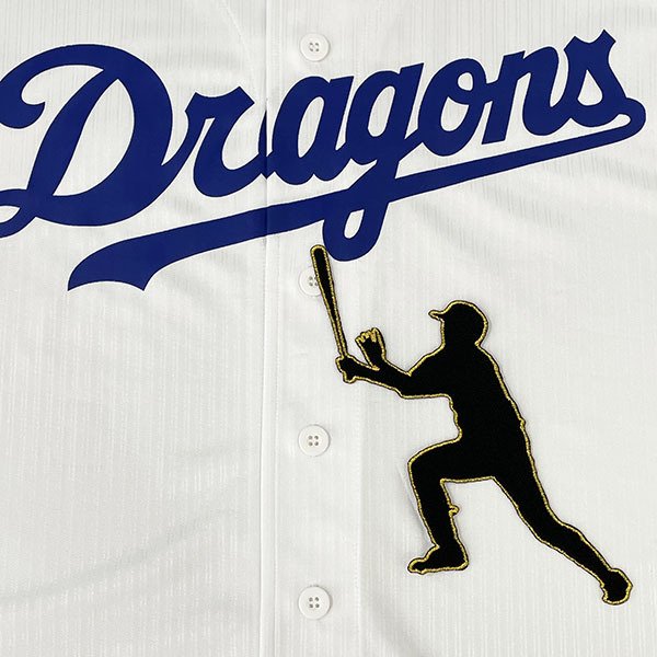 納期注意【中日ドラゴンズ 刺繍ワッペン 岡林 シルエット 金】岡林勇希/刺しゅう/ワッペン/応援グッズ